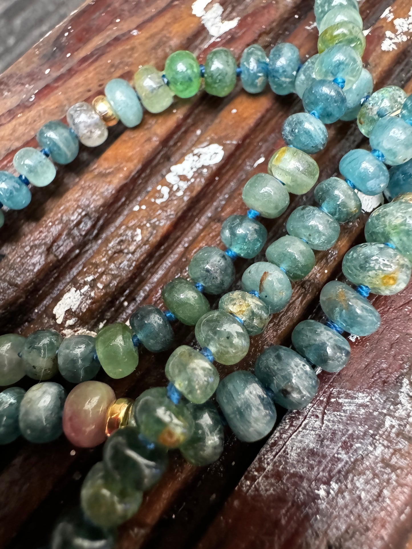Indicolite Tourmaline Hand Knotted Necklace