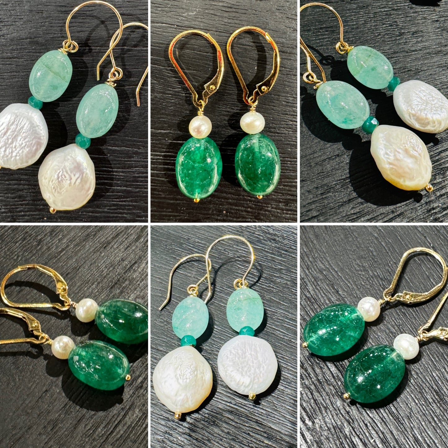 Emerald & Pearl Drop Earrings